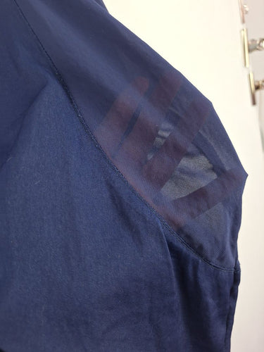 Second-Hand - Kingan Jones Royal Navy Sheer Sleeved Top Size 14 - SwapUp