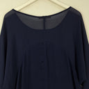 Second-Hand - Kingan Jones Royal Navy Sheer Sleeved Top Size 14 - SwapUp