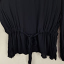 Second-Hand - Tasteful Key Hole Blouse with Tie Waist Size - SwapUp