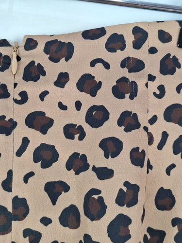 Second-Hand - Never Fully Dressed Ruched Front Leopard Skirt Size 12 - SwapUp