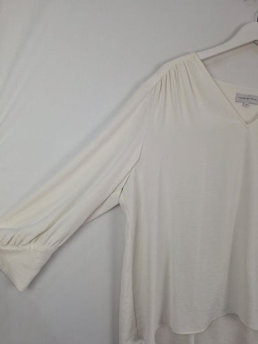 Second-Hand - Veronika Maine Stark White Essential Office Blouse Size 16 - SwapUp