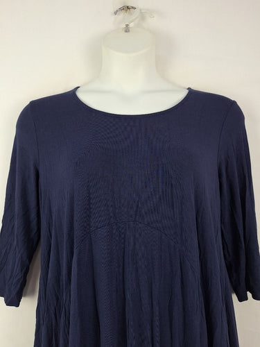 Second-Hand - Zebart Relaxed Navy Jersey Lounge Dress Size XL - SwapUp