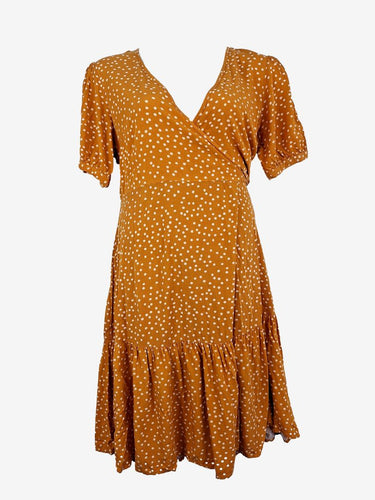 Princess Highway Autumn Polka Dot Wrap Dress Size 14