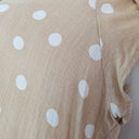 Second-Hand - Betty Basics Feminine Beiege Polka Dot Sun Dress Size 16 - SwapUp