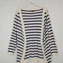 Second-Hand - Isabella Oliver Nautical Striped Long Line Cardigan Size S - SwapUp