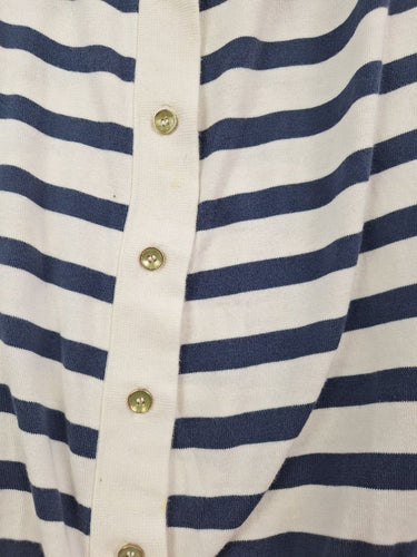 Second-Hand - Isabella Oliver Nautical Striped Long Line Cardigan Size S - SwapUp
