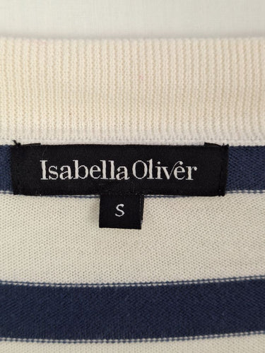 Second-Hand - Isabella Oliver Nautical Striped Long Line Cardigan Size S - SwapUp
