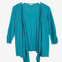 Second-Hand - Blue Illusion Effortless Turquoise Cardigan Size S - SwapUp