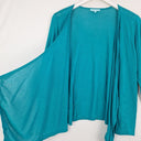 Second-Hand - Blue Illusion Effortless Turquoise Cardigan Size S - SwapUp