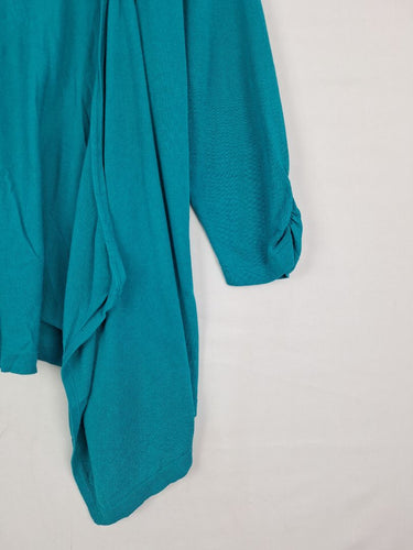 Second-Hand - Blue Illusion Effortless Turquoise Cardigan Size S - SwapUp