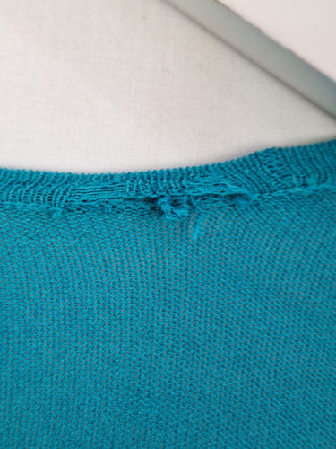 Second-Hand - Blue Illusion Effortless Turquoise Cardigan Size S - SwapUp