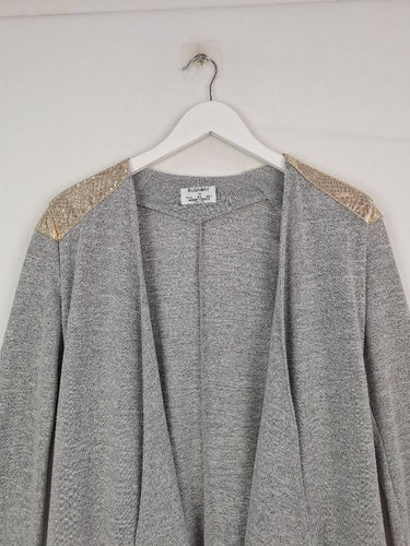 Second-Hand - Runaway Sleek Gold Cap Sleeved Cardigan Size 6 - SwapUp
