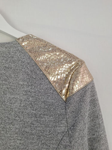 Second-Hand - Runaway Sleek Gold Cap Sleeved Cardigan Size 6 - SwapUp