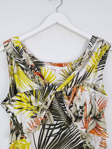 Second-Hand - Anthea Crawford Slinky Jungle Patterned Top Size M - SwapUp