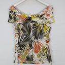 Second-Hand - Anthea Crawford Slinky Jungle Patterned Top Size M - SwapUp