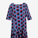 Second-Hand - Tahlo Abstract Flower Bouquet A Line Silk Dress Size 8 - SwapUp
