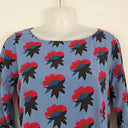 Second-Hand - Tahlo Abstract Flower Bouquet A Line Silk Dress Size 8 - SwapUp
