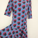 Second-Hand - Tahlo Abstract Flower Bouquet A Line Silk Dress Size 8 - SwapUp