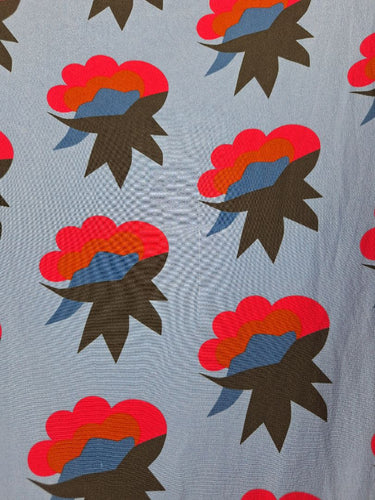 Second-Hand - Tahlo Abstract Flower Bouquet A Line Silk Dress Size 8 - SwapUp