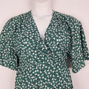 Second-Hand - Little Party Dress Jungle Green Cotton Patterned Wrap Dress Size 10 - SwapUp