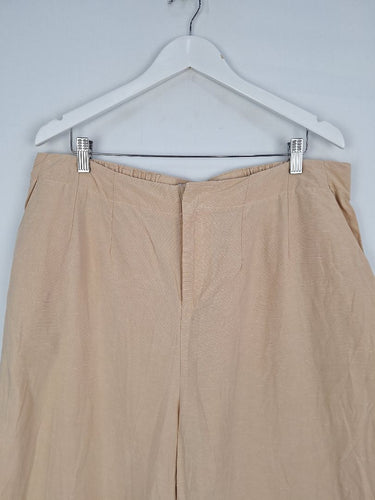 Second-Hand - Serafina Tan Elevated Basic Wide Leg Pants Size 18 - SwapUp