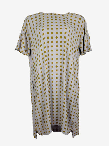 Elk Moon Grey Squares Shift Dress Size XL