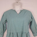 Second-Hand - Kholo Blue Green Gingham Tie Waist Dress Size 16 - SwapUp