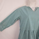 Second-Hand - Kholo Blue Green Gingham Tie Waist Dress Size 16 - SwapUp