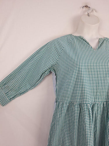 Second-Hand - Kholo Blue Green Gingham Tie Waist Dress Size 16 - SwapUp