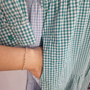 Second-Hand - Kholo Blue Green Gingham Tie Waist Dress Size 16 - SwapUp