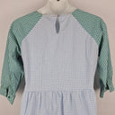 Second-Hand - Kholo Blue Green Gingham Tie Waist Dress Size 16 - SwapUp