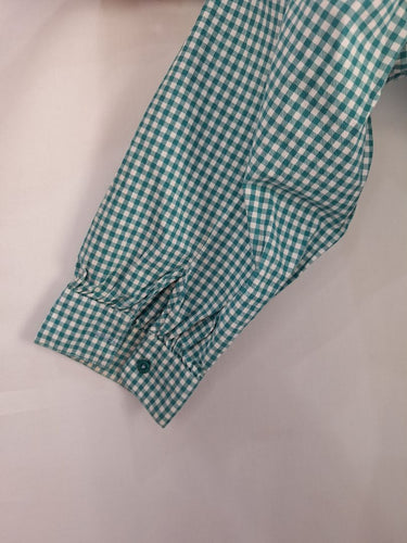 Second-Hand - Kholo Blue Green Gingham Tie Waist Dress Size 16 - SwapUp