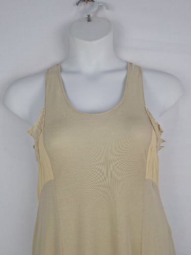 Second-Hand - Twinset Butter Cream Lace Panelled Mini Dress Size L - SwapUp