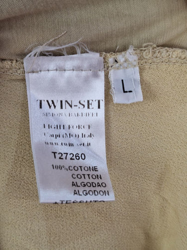 Second-Hand - Twinset Butter Cream Lace Panelled Mini Dress Size L - SwapUp