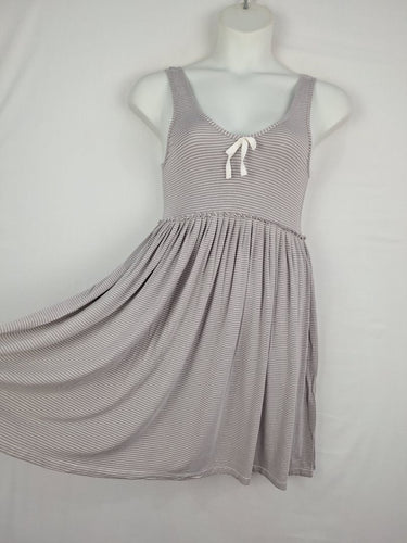 Second-Hand - Witchery Girl next Door Taupe Mini Dress Size M - SwapUp