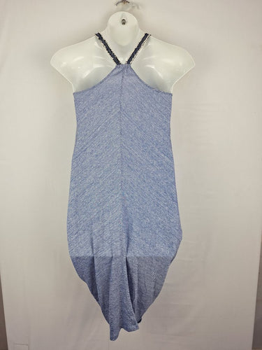 Second-Hand - Metalicus Linen Blend Blue Pinstripe Dress Size OSFA - SwapUp