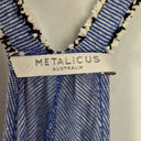 Second-Hand - Metalicus Linen Blend Blue Pinstripe Dress Size OSFA - SwapUp