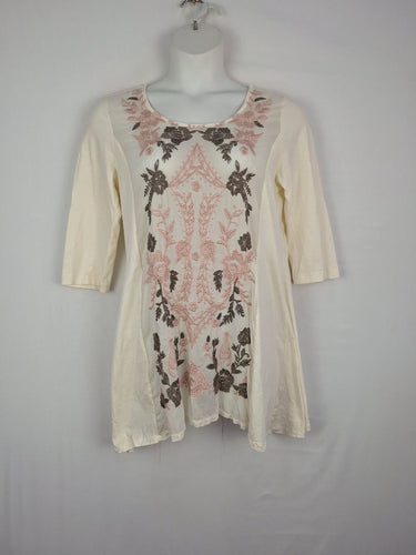 Second-Hand - Johnny Was Embroidered Sweet Tunic Blouse Size M - SwapUp
