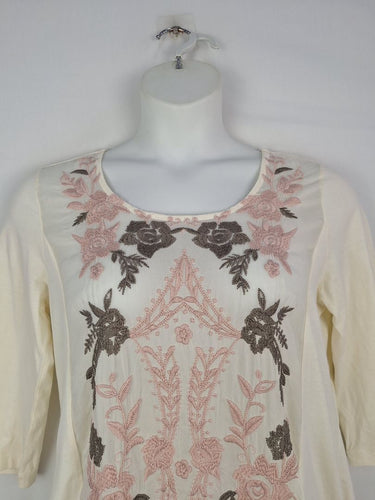 Second-Hand - Johnny Was Embroidered Sweet Tunic Blouse Size M - SwapUp