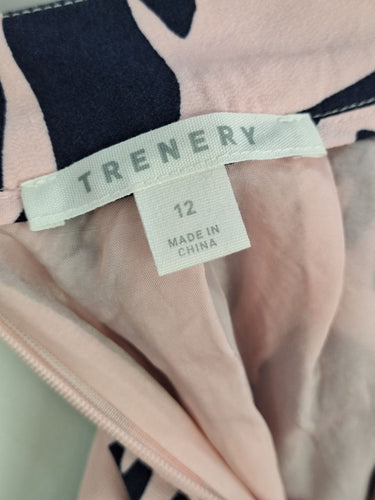 Second-Hand - Trenery Blossom Pink Abstract Skirt Size 12 - SwapUp