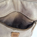 Second-Hand - Biba Steel Grey Leather Crotchet Tote Bag - SwapUp