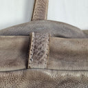 Second-Hand - Biba Steel Grey Leather Crotchet Tote Bag - SwapUp