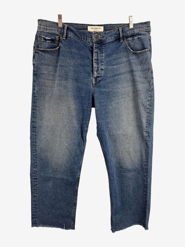 Country Road Distressed Mid Blue Cropped Jeans Size 16