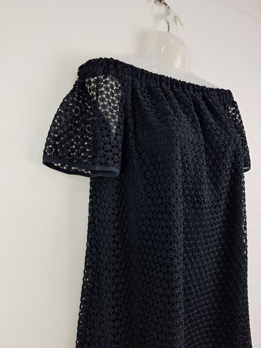 Second-Hand - Witchery Polished Crocheted Off The Shoulder Dress Size 8 - SwapUp