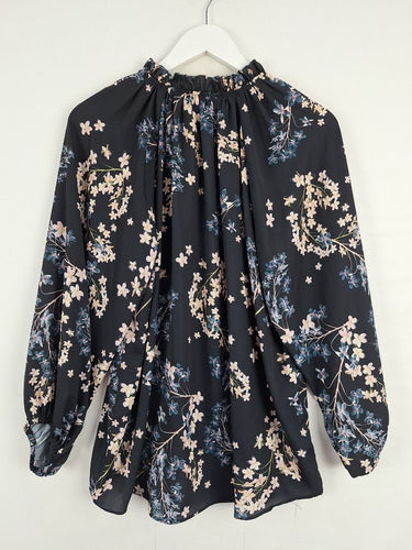 Second-Hand - Witchery Relaxed Elegant Floral Blouse Size 10 - SwapUp