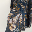 Second-Hand - Witchery Semi Sheer Dark Turquoise Floral Blouse Size 10 - SwapUp