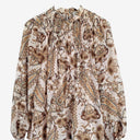Second-Hand - Witchery Muted Paisley High Neck Blouse Size 10 - SwapUp