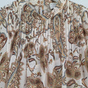 Second-Hand - Witchery Muted Paisley High Neck Blouse Size 10 - SwapUp
