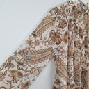 Second-Hand - Witchery Muted Paisley High Neck Blouse Size 10 - SwapUp