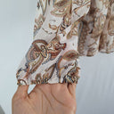 Second-Hand - Witchery Muted Paisley High Neck Blouse Size 10 - SwapUp